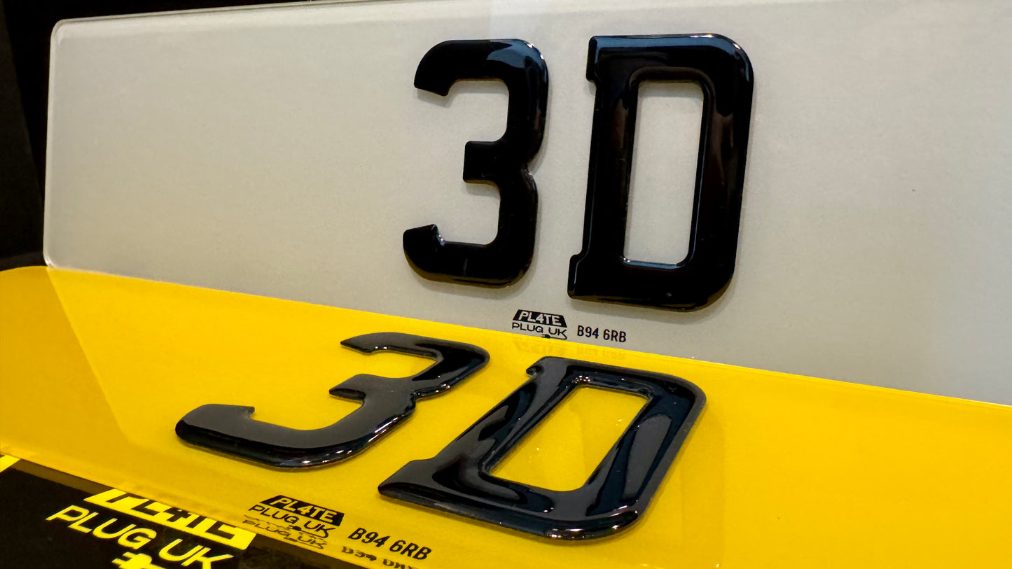 3D Number Plates
