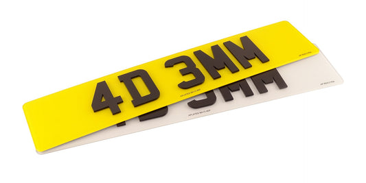 4D GLOSS BLACK ACRYLIC NUMBER PLATE