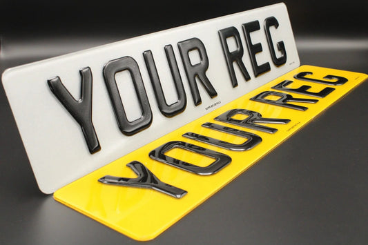 3D GEL GLOSS BLACK NUMBER PLATE
