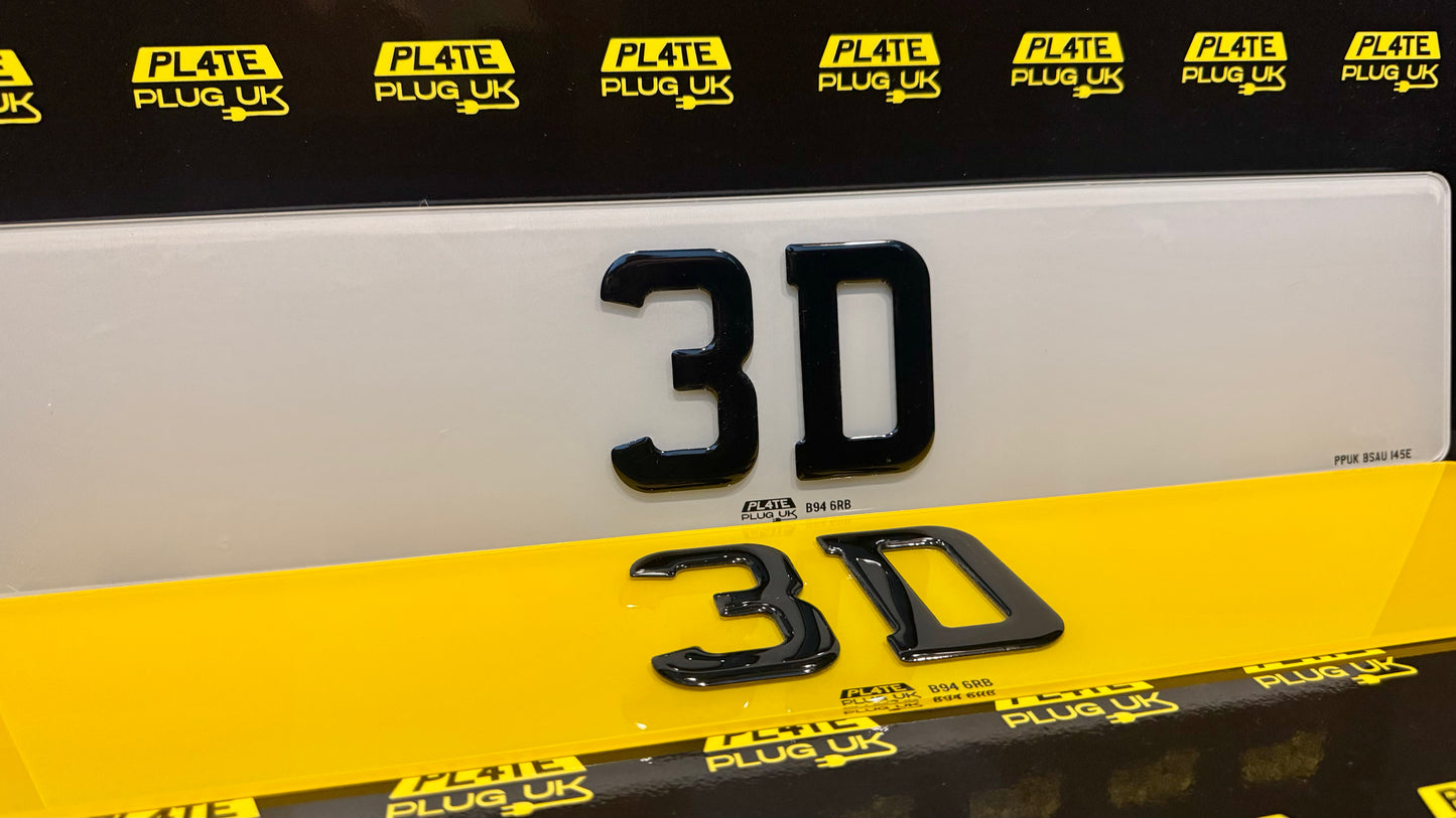 3D Number Plates