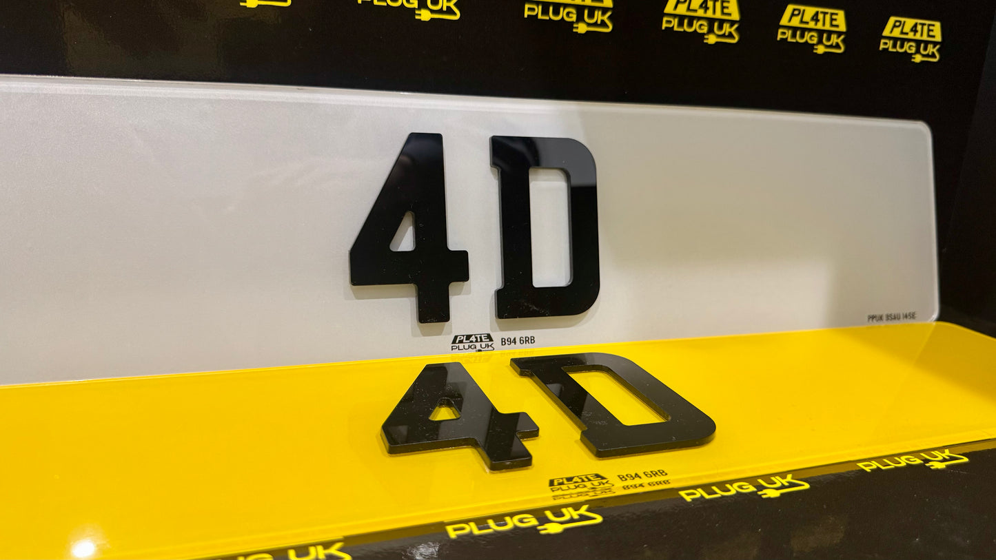 4D Number Plates