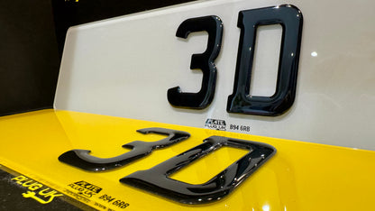 3D Number Plates